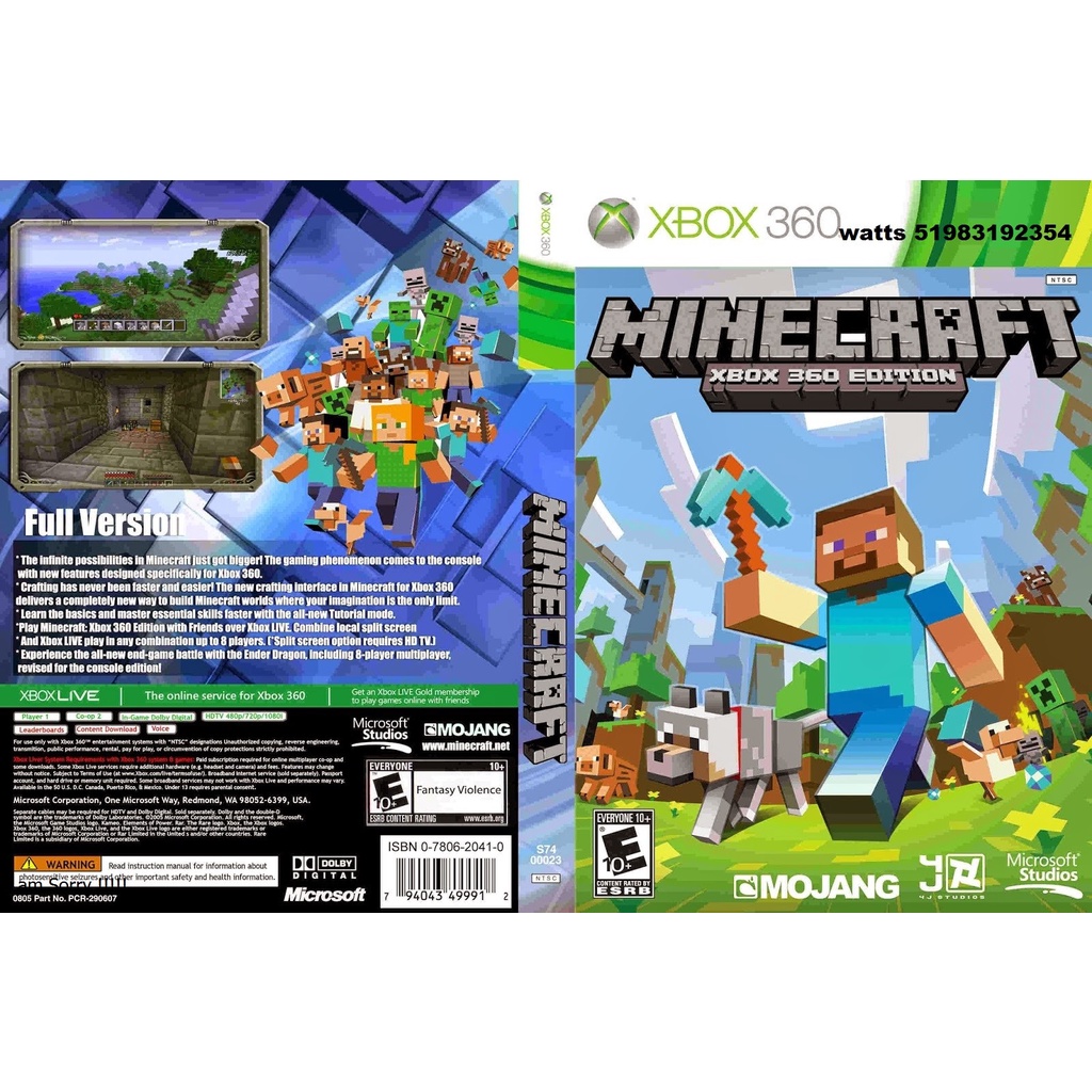 Jogo Original Minecraft Xbox 360