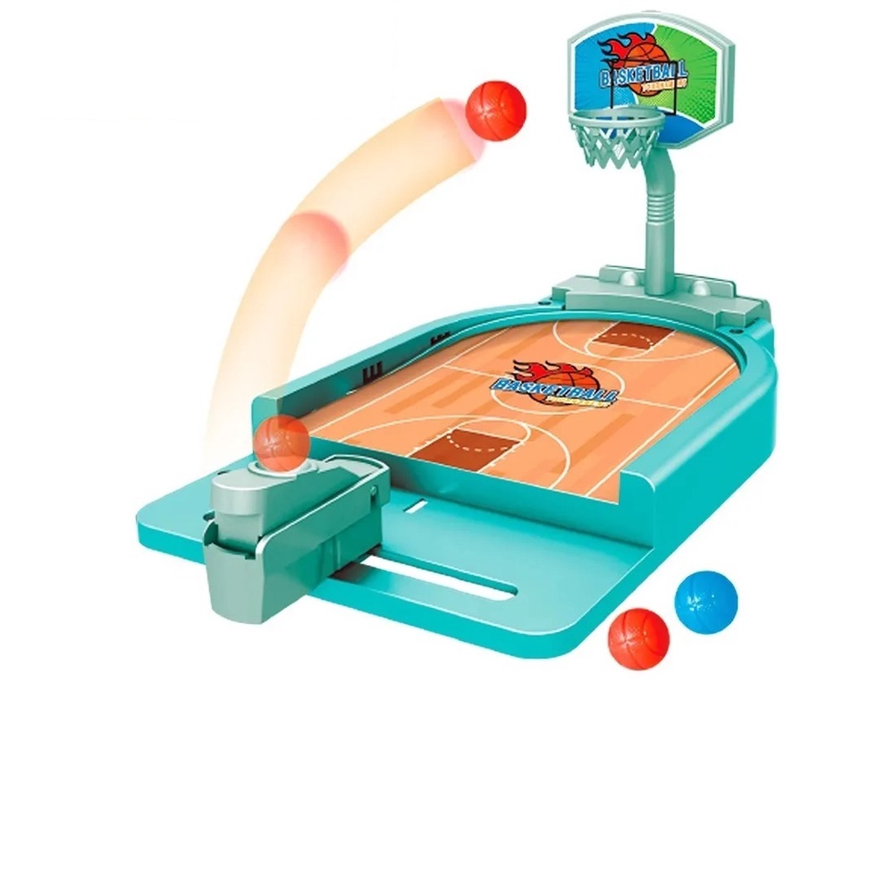 Mini Jogo Basquete De Mesa Brinquedo Com 6 Bolinhas Lançador em