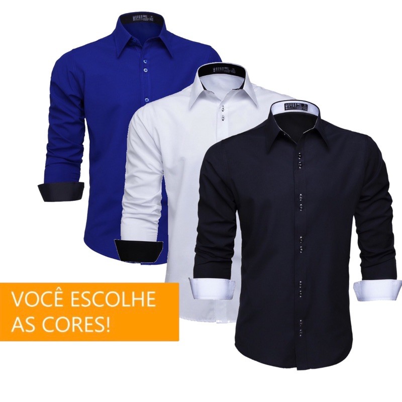 Camisa social best sale masculina outlet