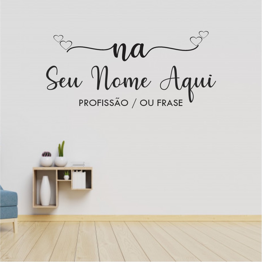 Adesivo De Parede Decorativo Salão De Beleza Logo Trança Trancista Nome  PERSONALIZADO