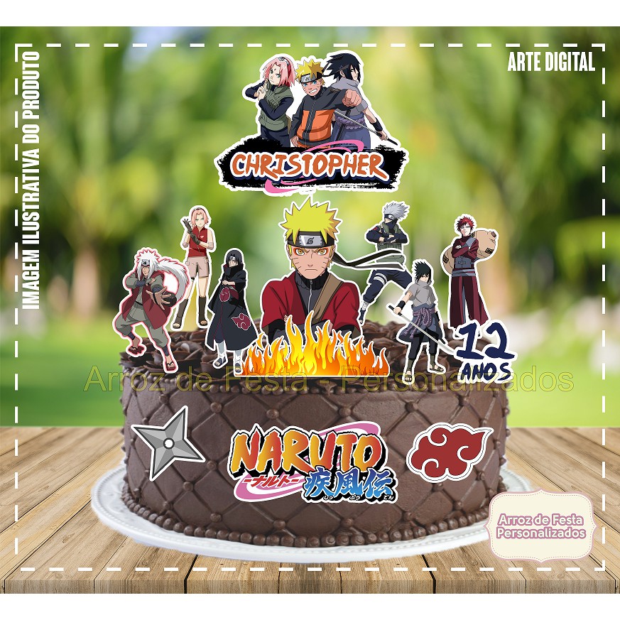 NARUTO CIRCULAR TOPO DE BOLO (PAPEL FOTOGRÁFICO) - PAPEL ARROZ