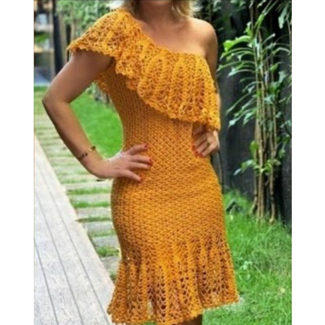 Vestido de best sale croche evangelico