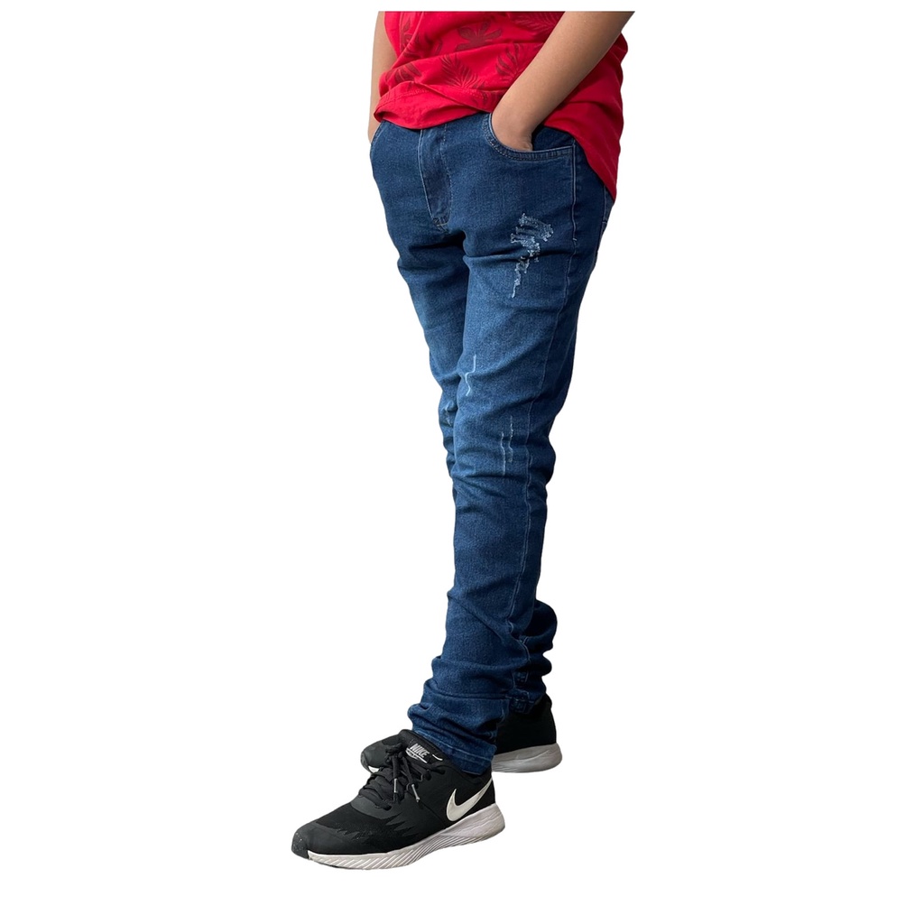 Calça jeans skinning infantil hot sale masculina