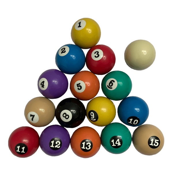 Bolas 54mm Mata-Mata (4 AMARELAS., 4 VERMELHAS., 1 BRANCA) (9 Bolas)