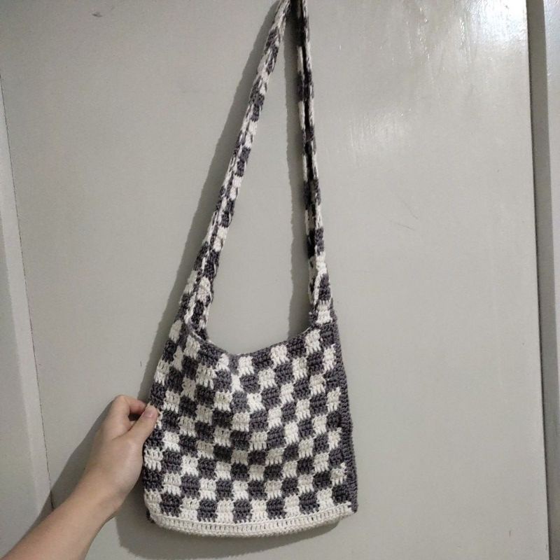 Aprenda uma bolsa XADREZ DE CROCHÊ - CHECKERED BAG - MUITO FÁCIL 