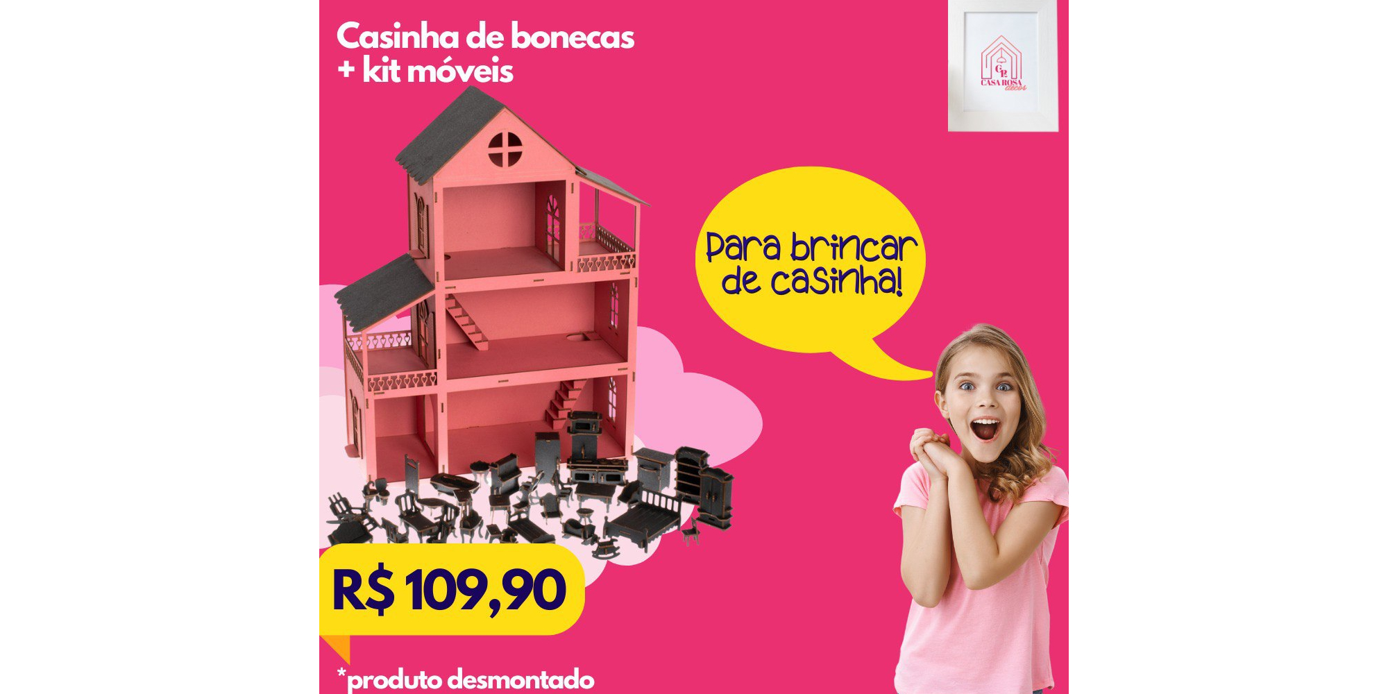 Casa Casinha Boneca Barbie 80cm Polly Mdf c/ 50 Moveis no Shoptime