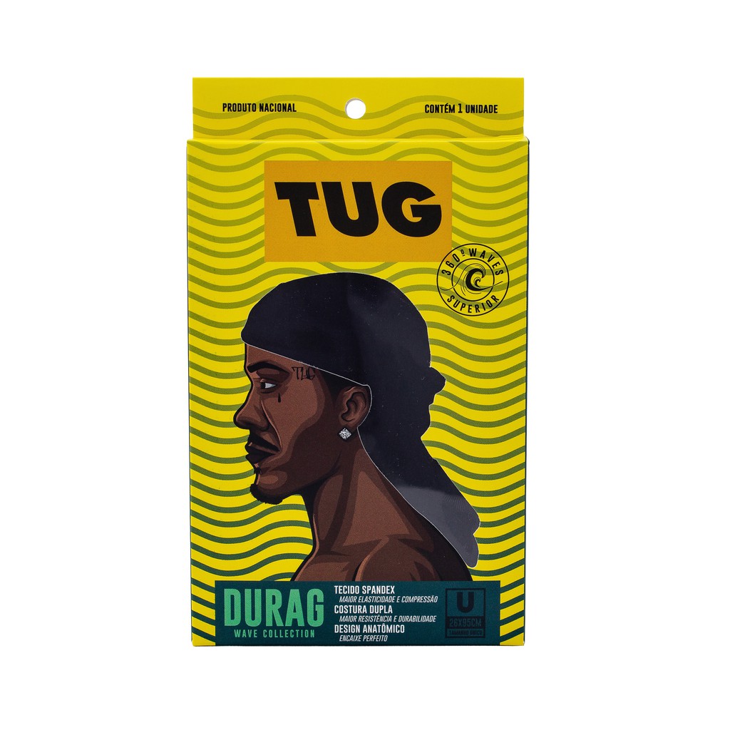 Bandana Durag Tradicional Preta - Loja Grecco Men