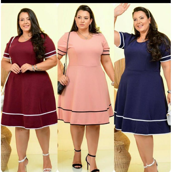 Vestido Plus Size Soltinho Em Viscolycra Moda Evangélica