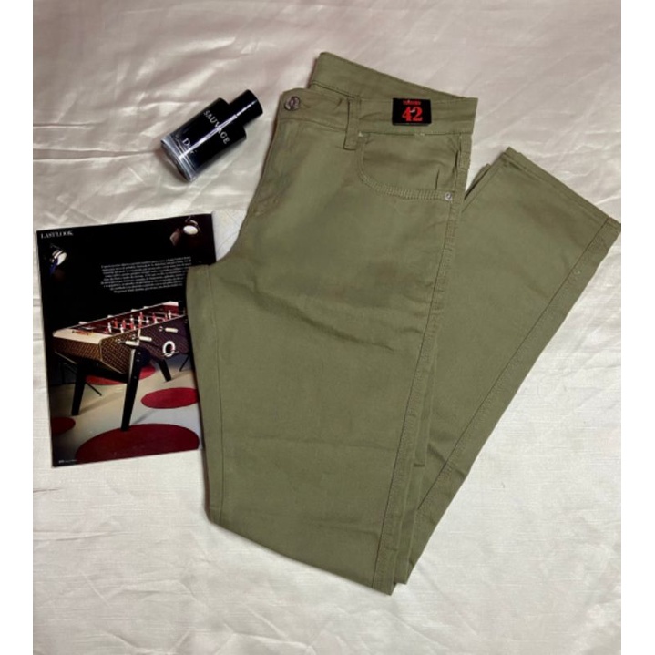 Calça jeans verde store masculina