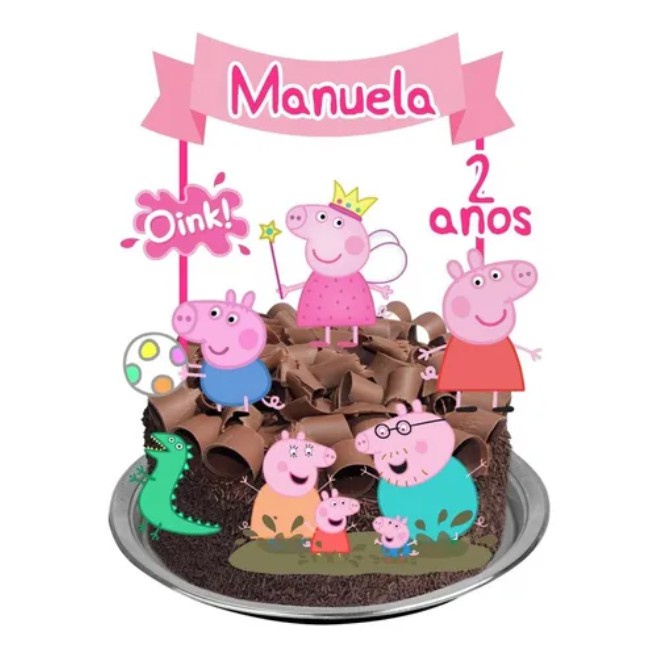 Topo de bolo Peppa Pig  Peppa pig birthday party, Peppa pig party