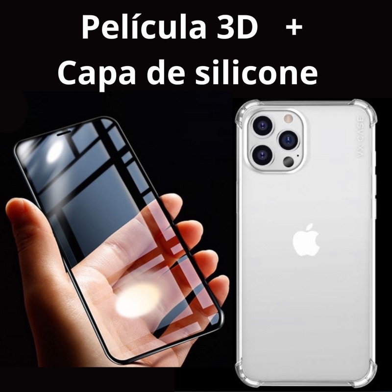 Capa de Silicone + Vidro para iPhone 15 Pro Max – Capas e Películas – Loja  Online