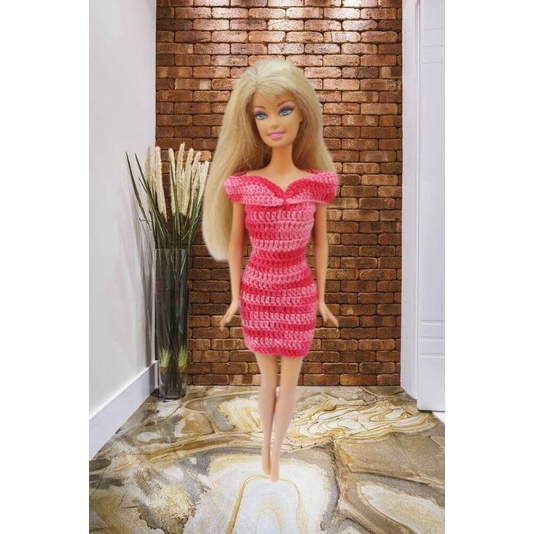 Roupa de boneca em crochet #barbie #doll #clothes