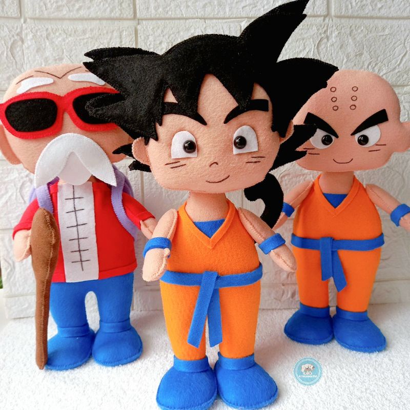 Boneco Goku Dragon Ball feltro