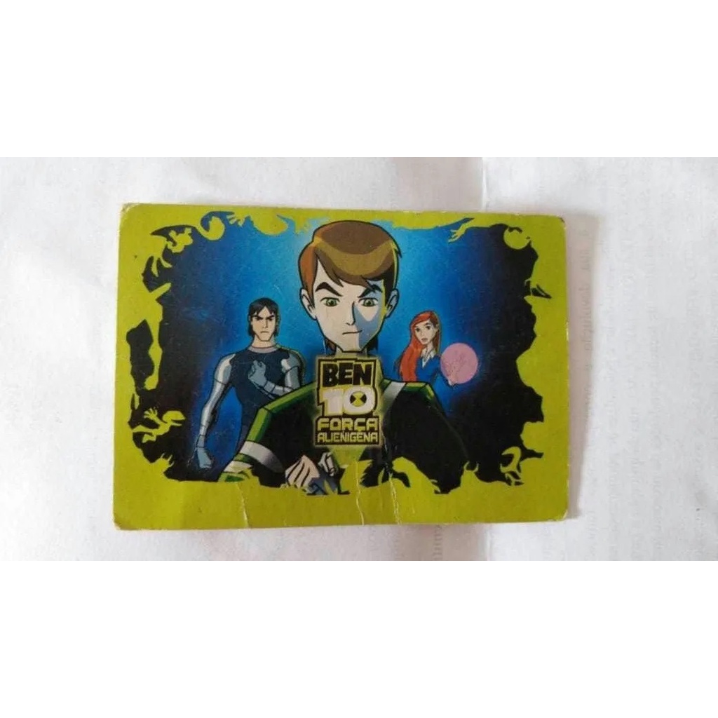 Figurinha Card Ben 10 Força Alienígena Fogo Selvagem 7,5x5cm