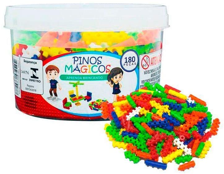 Rola Bola Brinquedo Blocos de Montar Infantil Torre 105 Pçs