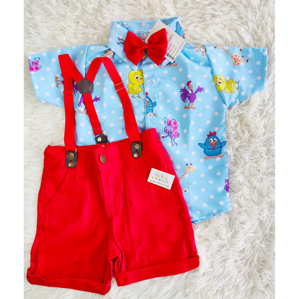 Roupa de menino galinha clearance pintadinha