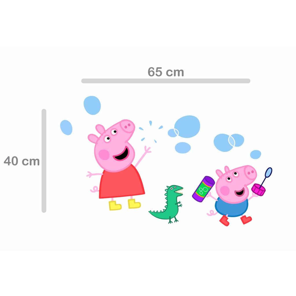 Adesivo Decorativo Quarto Infantil Peppa Pig - 65cm x 40cm | Shopee Brasil