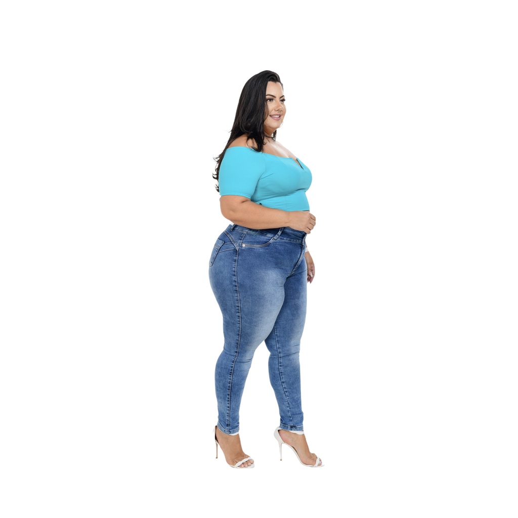 calças jeans sem bolso feminina levanta bum bum