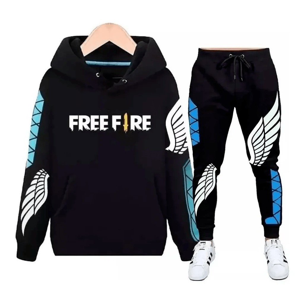 Kit Conjunto Blusa + Calça Moletom Free Fire Angelical Unissex | Shopee  Brasil