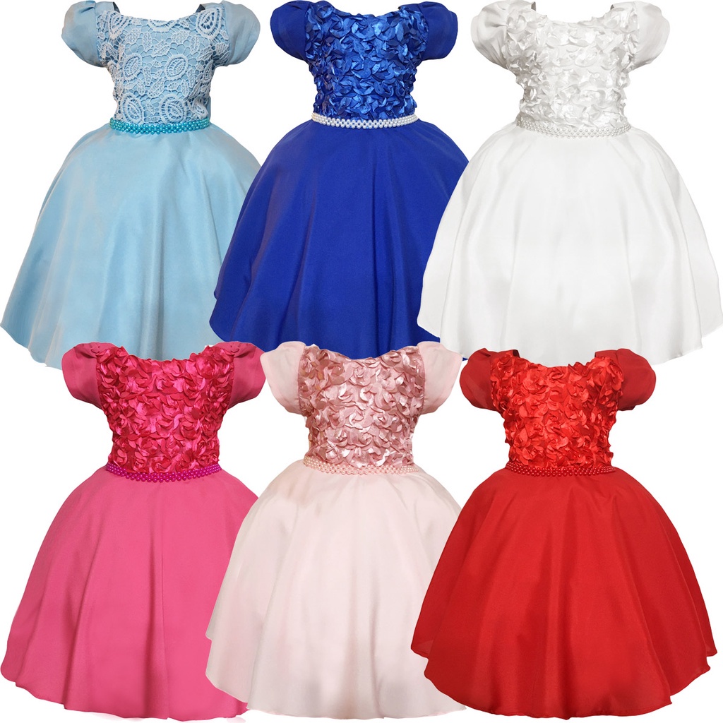 Vestido de Festa Infantil Longo Para Formatura Aniversário Princesa e  Daminha