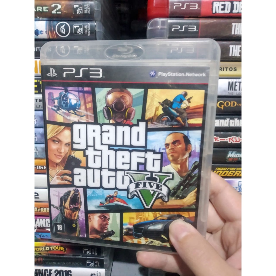 Jogo Grand Theft Auto Gta V Ps3 Mídia Física Original Com Nf