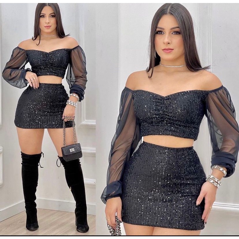 Roupas femininas saia cheap e cropped