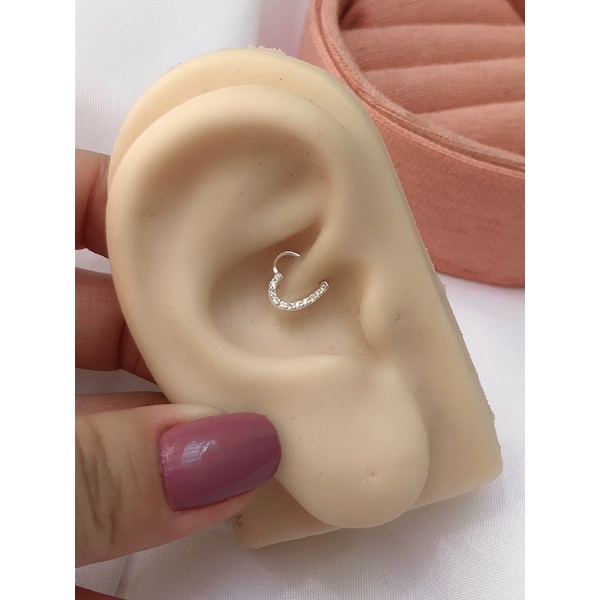 Comprar Piercing de Prata Hélix Torção Colorido - Joias em Prata