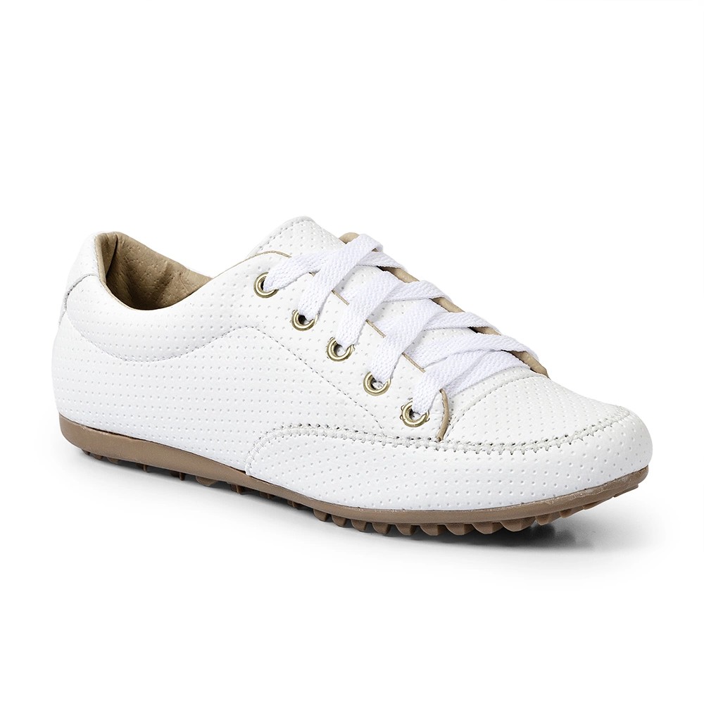 Sapatenis Tenis Feminino Casual Couro Flay Elastico com Ziper