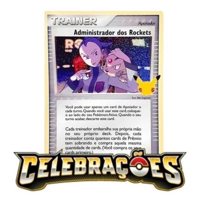 Card Pokémon Zapdos Da Equipe Rocket Celebrações Original