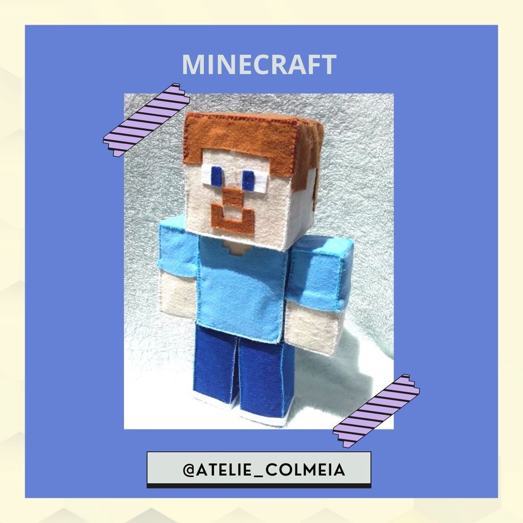 BONECO STEVE MINECRAFT | Shopee Brasil