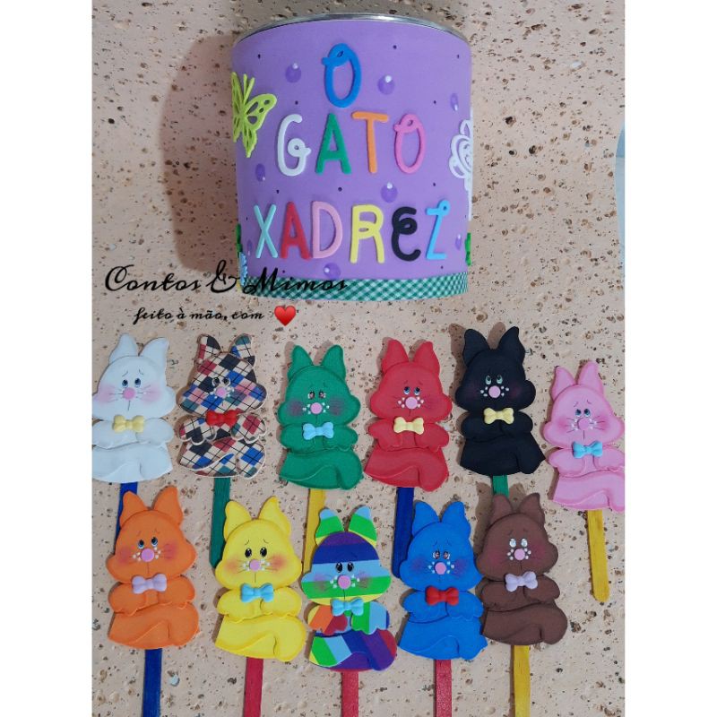 História na lata - O gato xadrez  Gato xadrez, História, Educação