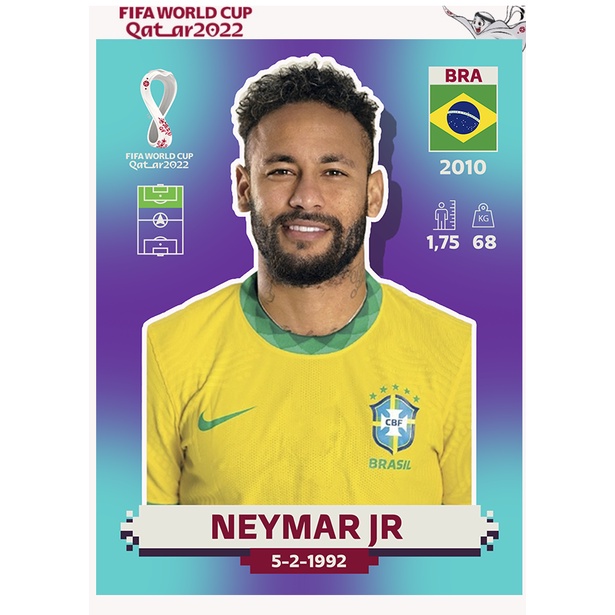 Figurinha Neymar Legend Bronze Copa 2022 Simliar