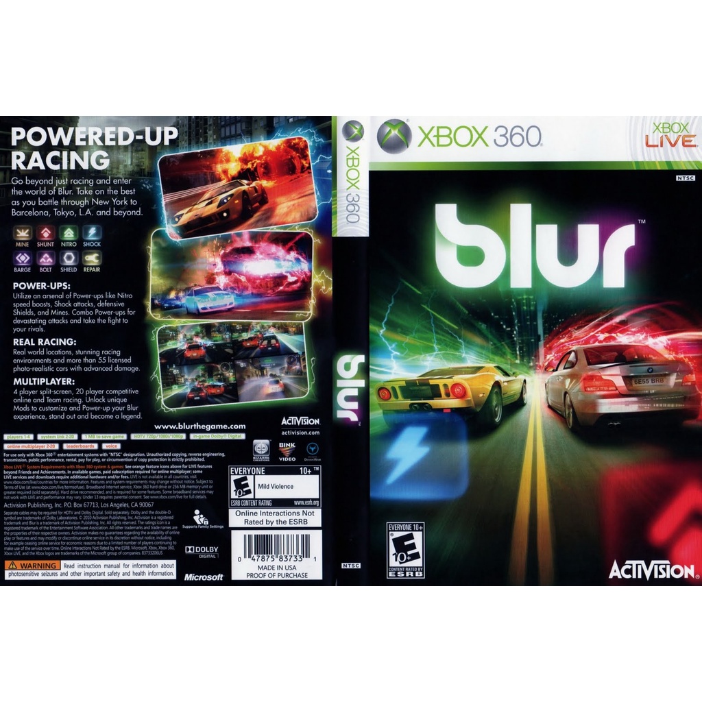 BLUR XBOX 360 | Shopee Brasil