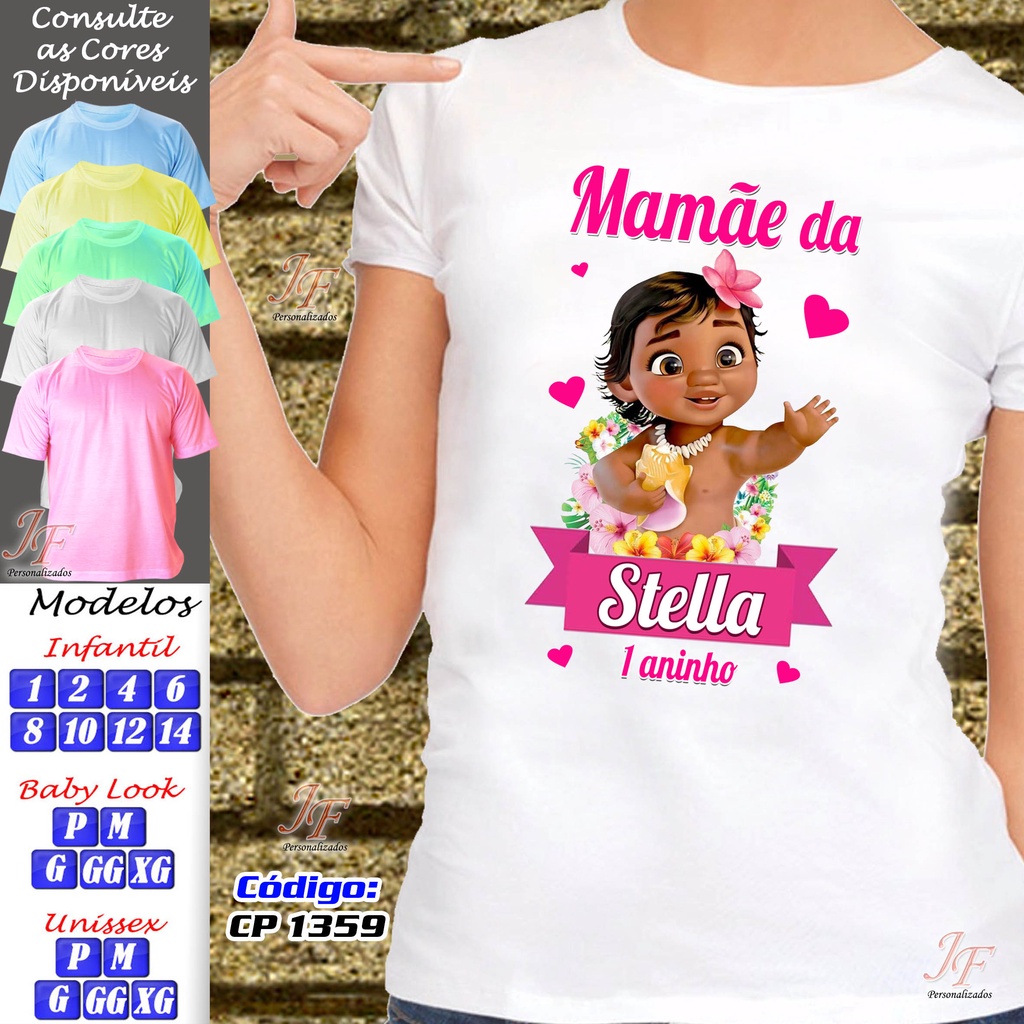 Moana Baby Cartoon infantil camiseta estampada, camiseta de manga