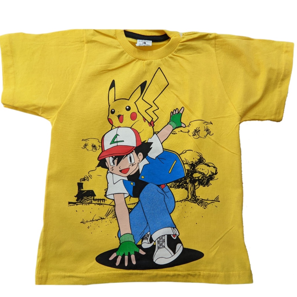 Camisa Temática Infantil Masculino Amarelo Pikachu - Compra Online