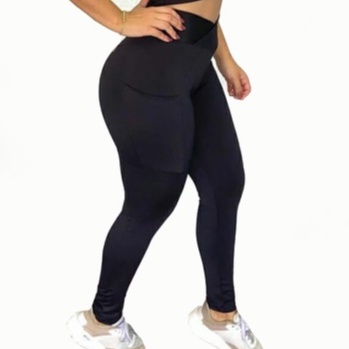 Calça Legging de Amarrar com Bolso para Celular