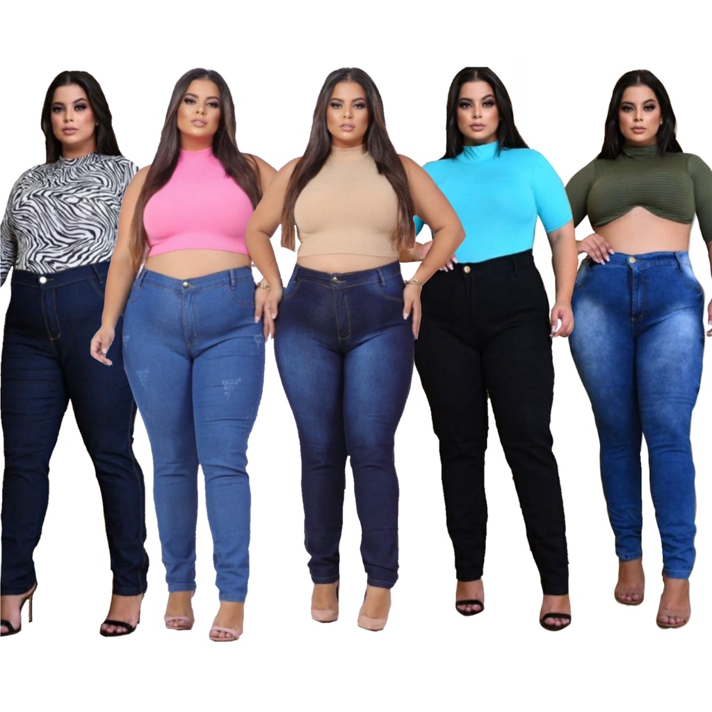 Calça jeans Feminina Efeito levanta Bumbum Lycra Deluxe Premium