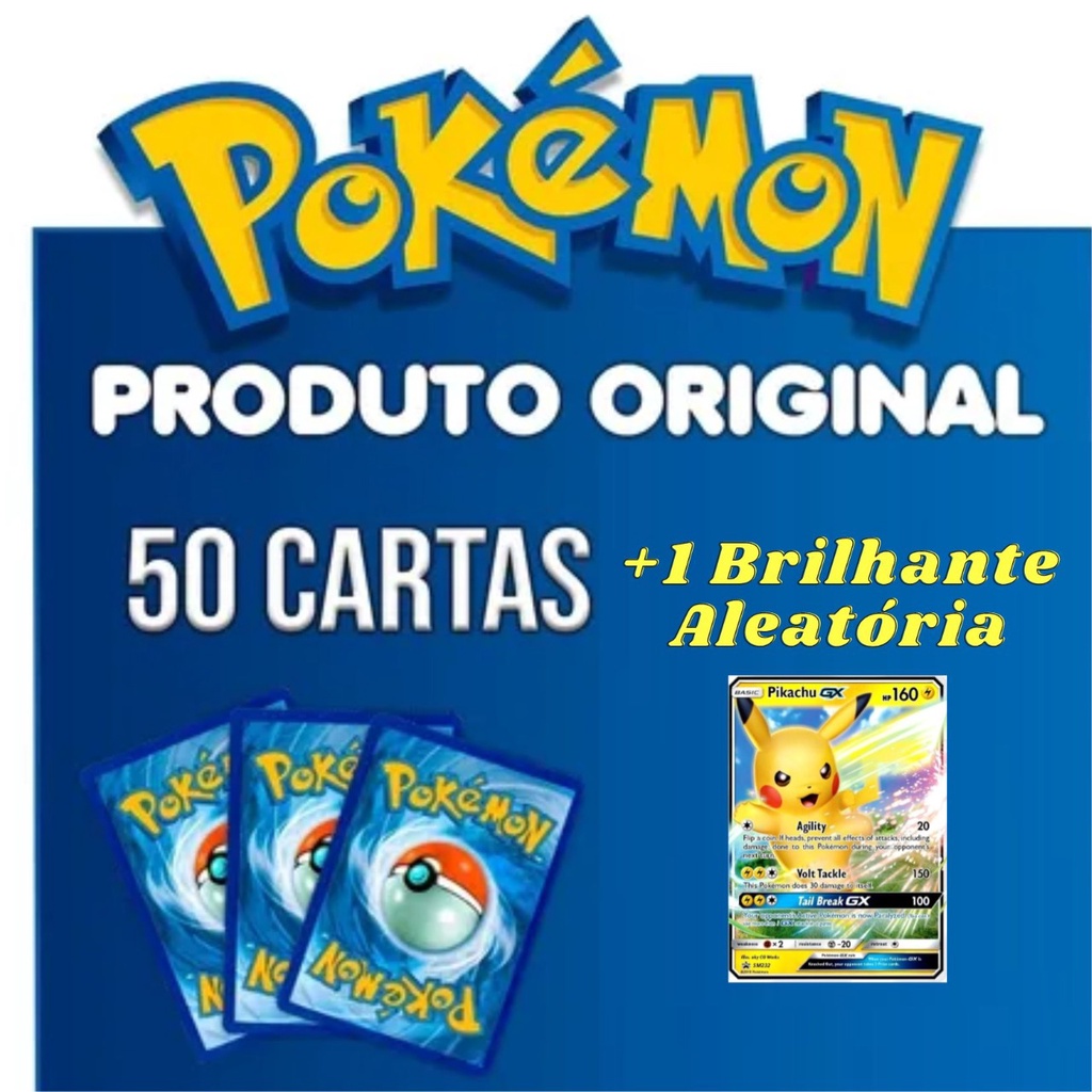 50 Cartas Pokemon Originais Aleatorias, Brinquedo Pokemon Usado 81573402