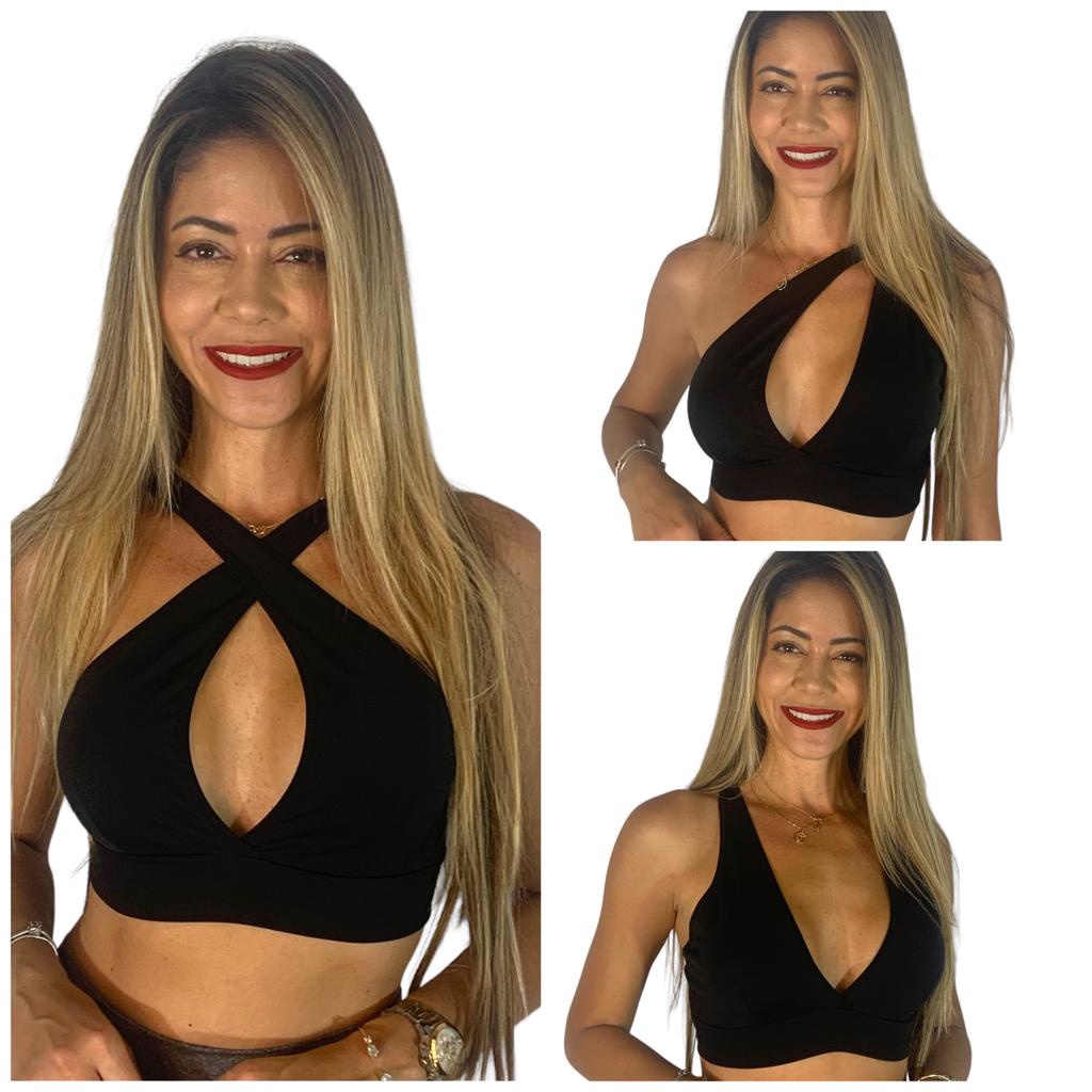 Fecho De Manga Comprida Halter Shapewear Fit