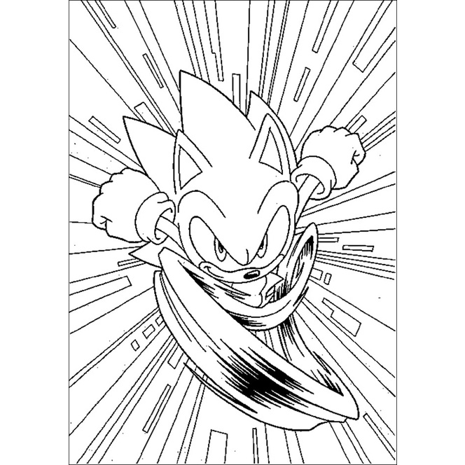 Desenho de sonic o ouriço para colorir