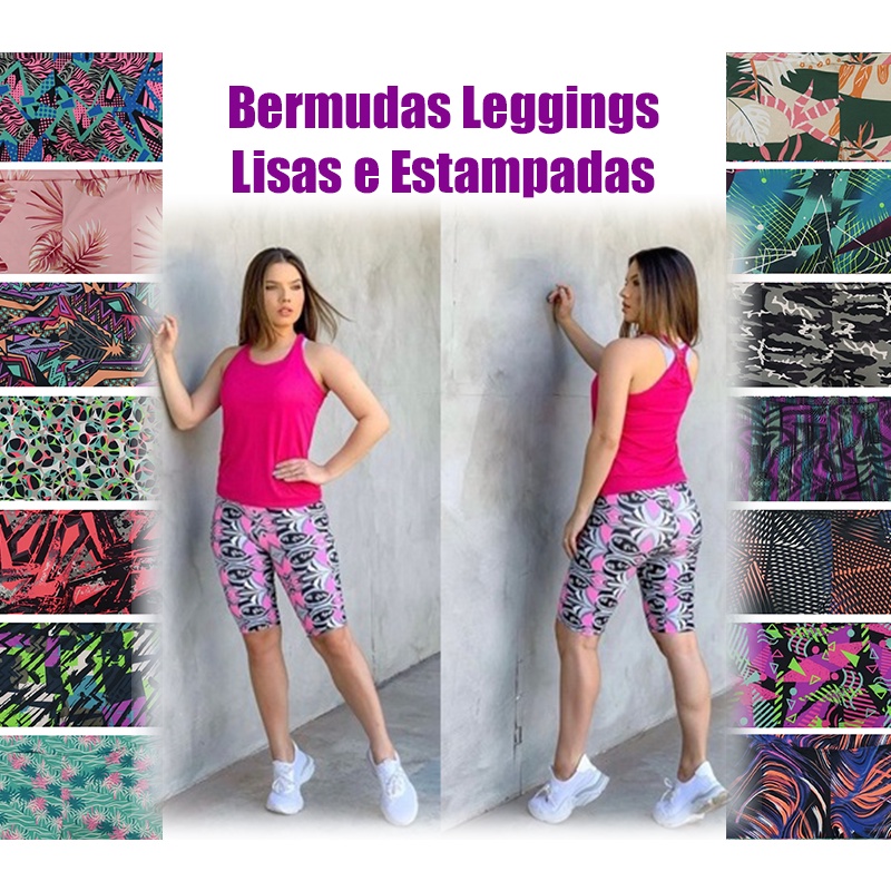 Bermuda Ciclista Feminina Leg Suplex Cós Alto e Cintura com Elastano -  Fitness, Academia, Ginástica e Lazer