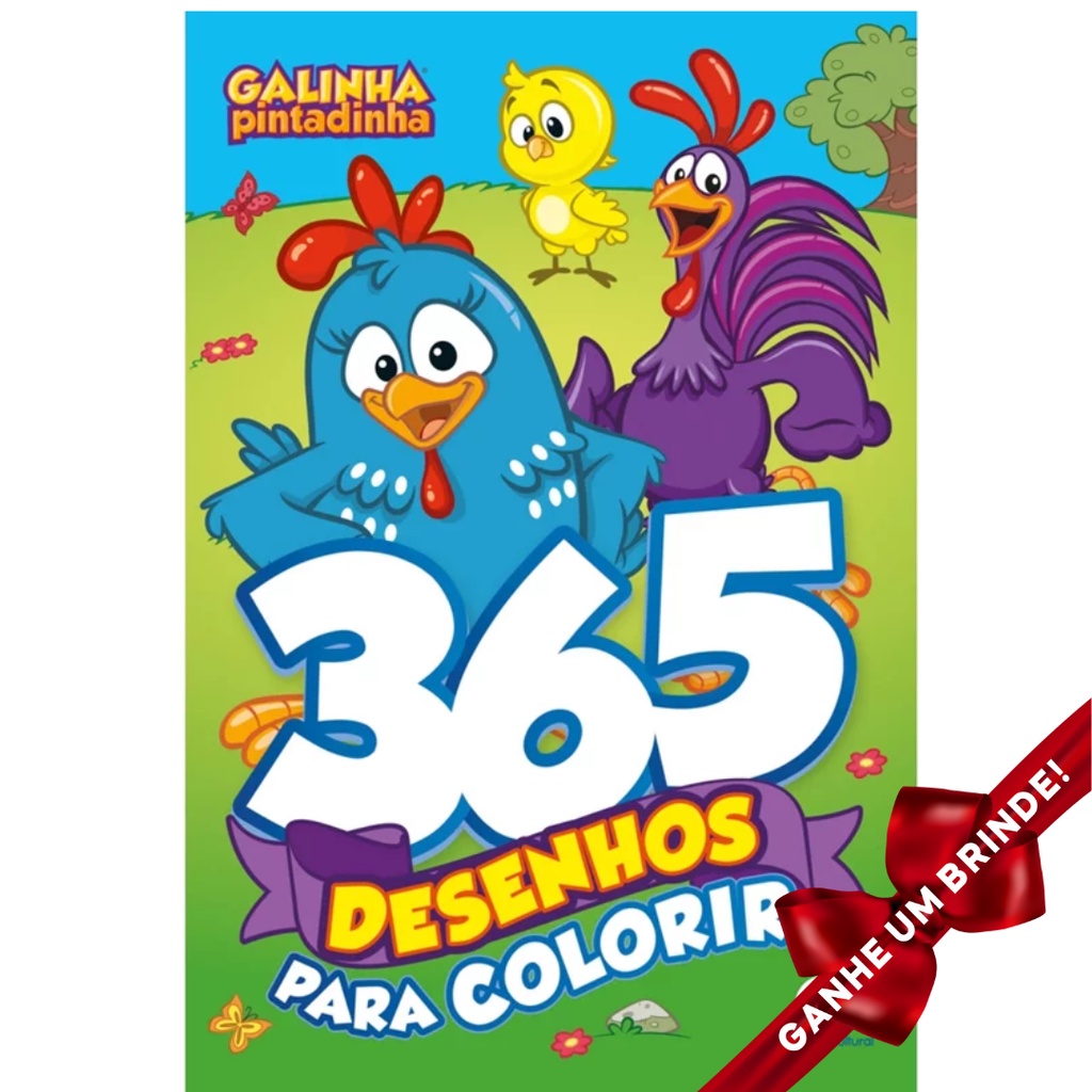 Livro 365 Desenhos Para Colorir Brasileitura Crianças Filhos