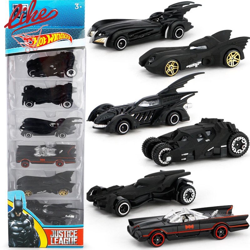 Hot Wheels 6pcs 1 : 64 Batman Batmobile Vingadores Carros Liga da Justiça  Metal Veículo Brinquedos De Brinquedo Para Crianças Presente De Natal