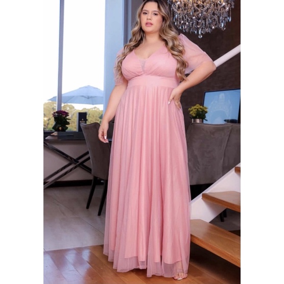 Vestido para madrinha tamanho hot sale grande