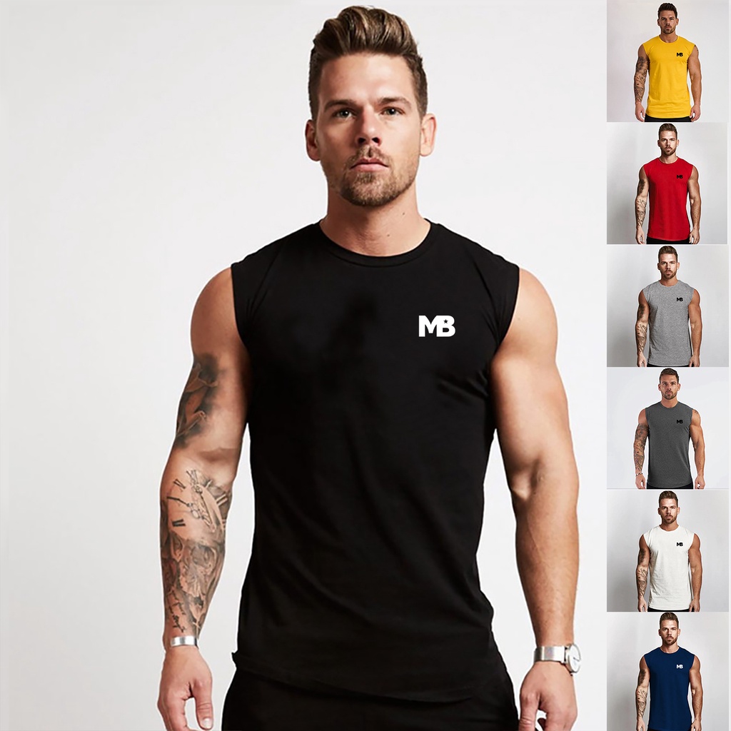 Camiseta Masculina MB Regata Machão Oversized Longline Academia Fitness