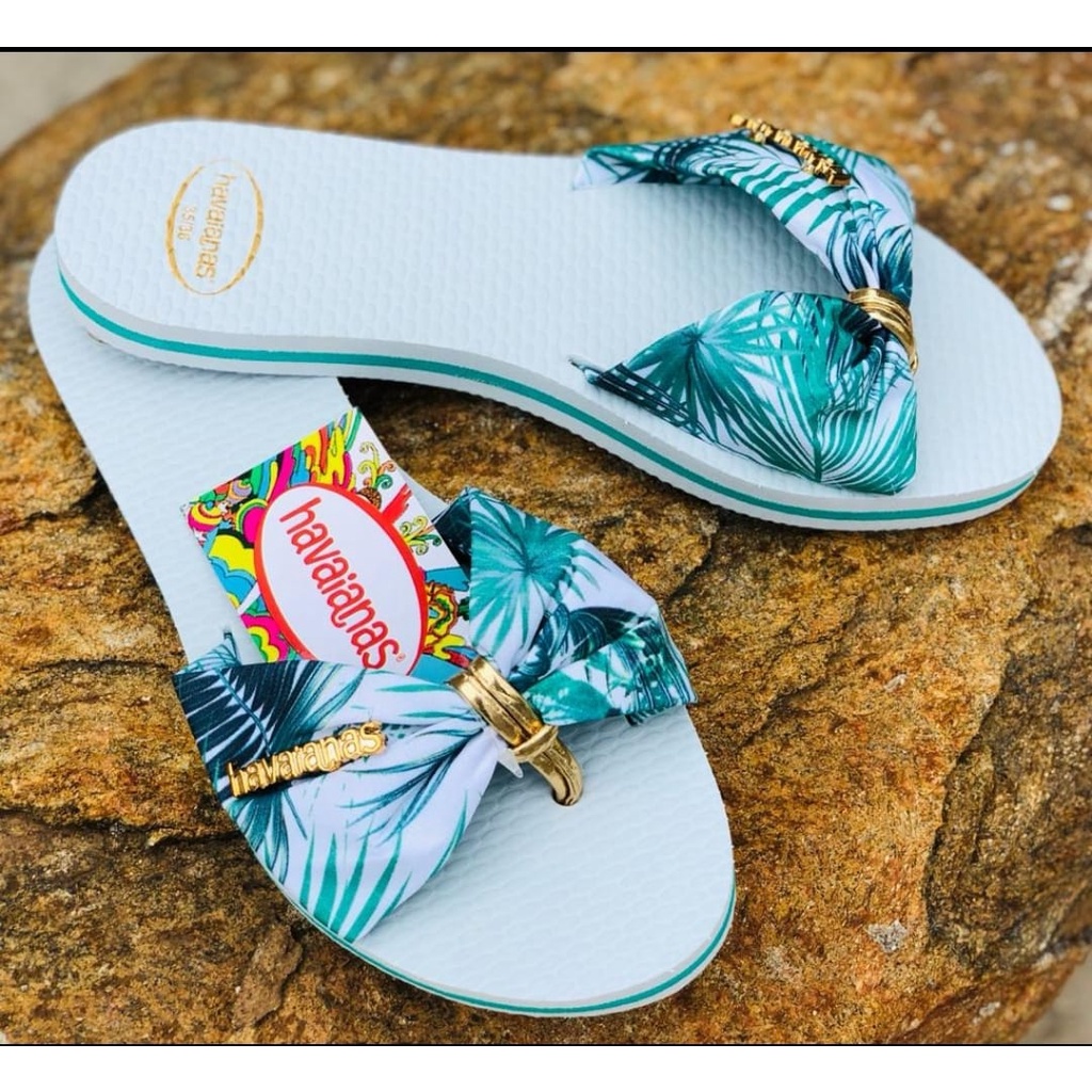 Rasteirinha store havaianas tecido