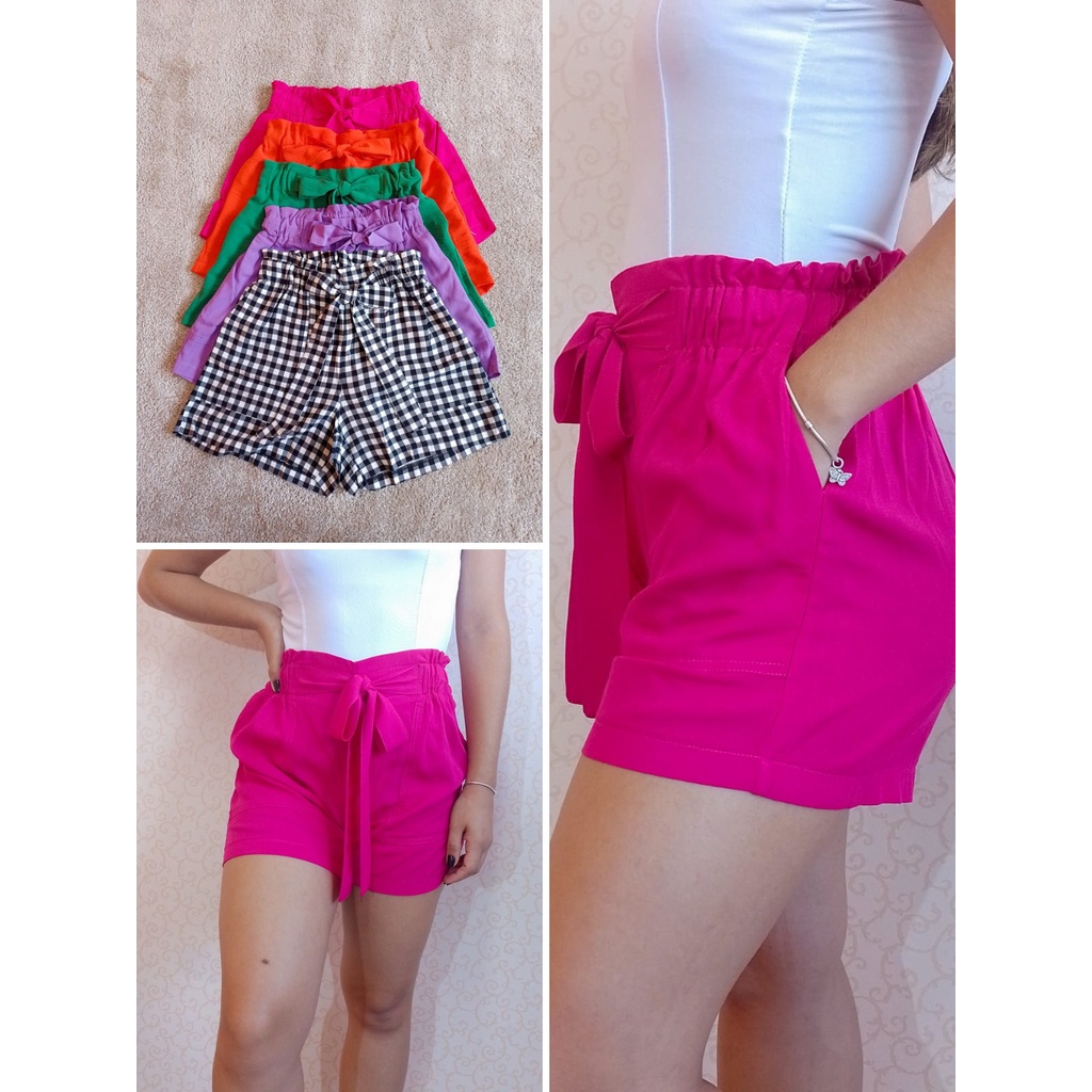 Short cintura best sale alta com amarração