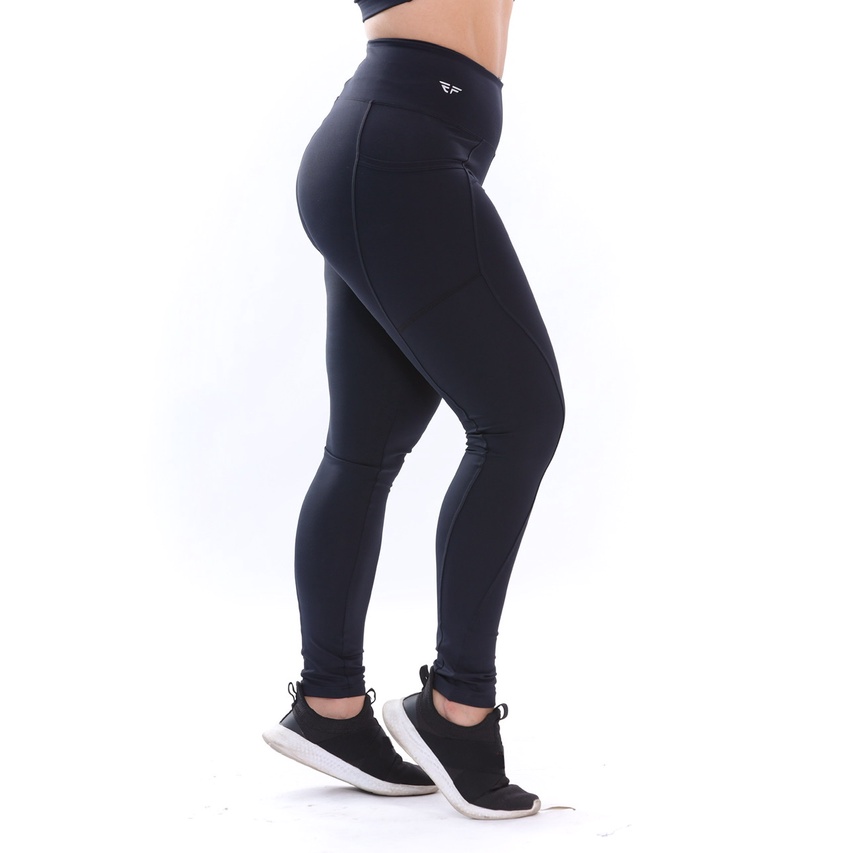 Calça Legging Suplex Poliamida C/ Bolso Lateral Corrida