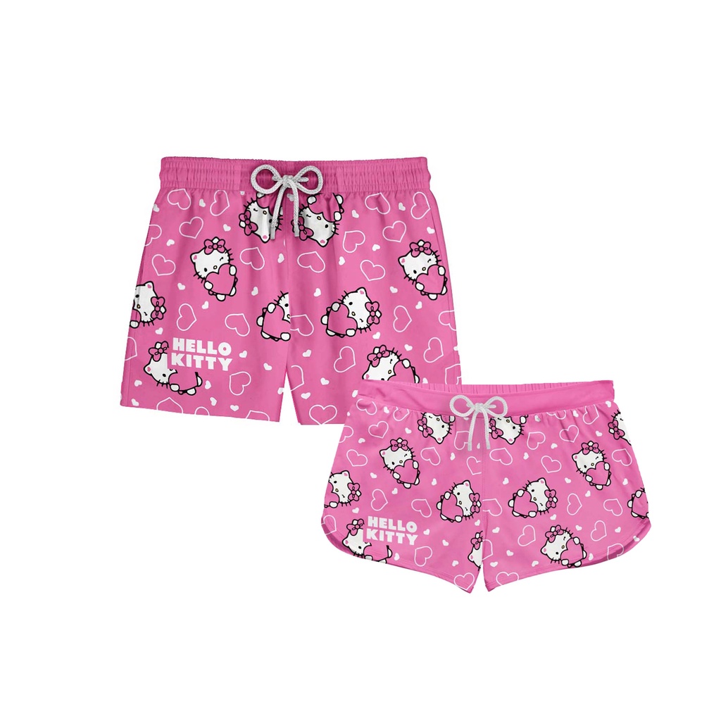 Kit Casal Short Praia Hello Kitty REF 0222