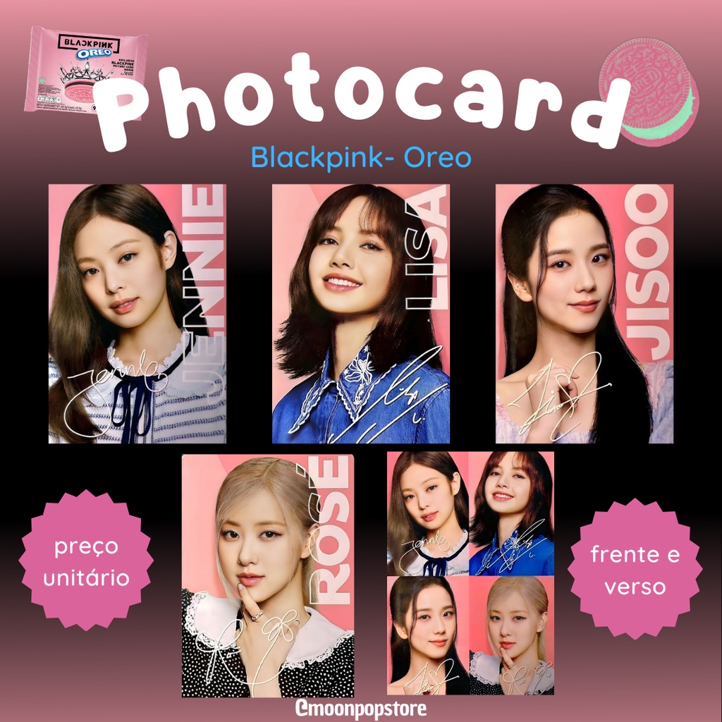 Kit Photocards Black Pink- Born Pink (frente e verso)